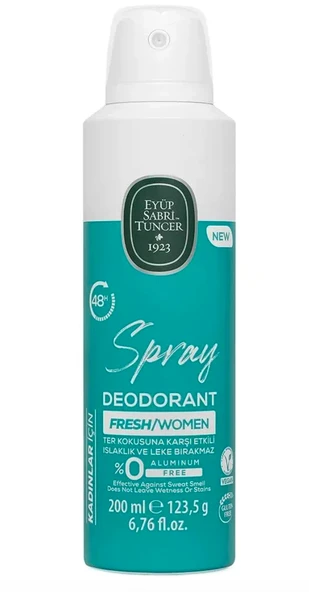 Eyüp Sabri Tuncer Fresh Kadın Sprey Deodorant 200 ml ürün görseli 1