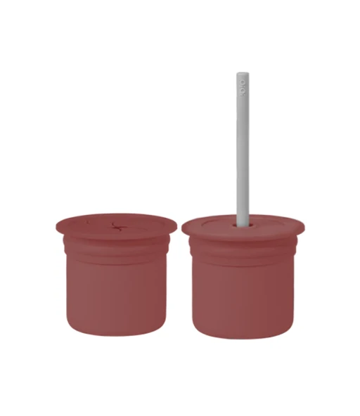 Ham+Hüp Pipetli Silikon Bardak Seti Velvet Rose / Powder Grey ürün görseli 1