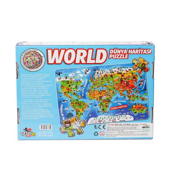 7375 Dünya Kültür Haritası Puzzle -Totteriq ürün görseli 1