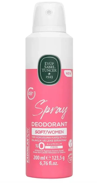 Eyüp Sabri Tuncer Soft Kadın Sprey Deodorant 200 Ml ürün görseli 1