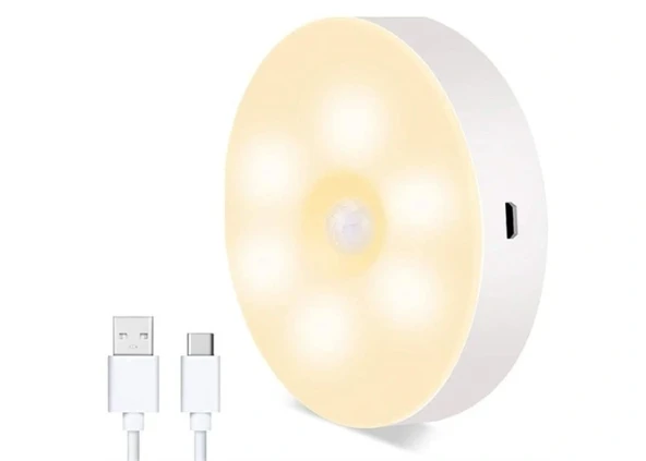 Hareket Sensörlü Usb Şarjlı Led Işık Lamba - Resim 4