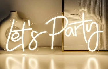 Let's Party Yazılı Neon Led ürün görseli 1