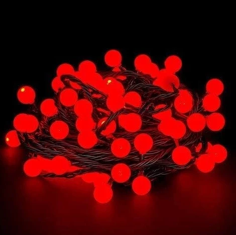 5m 28 Led Kırmızı Işık Siyah Kablo Fişli Eklemeli Mz-18-18 ürün görseli 1