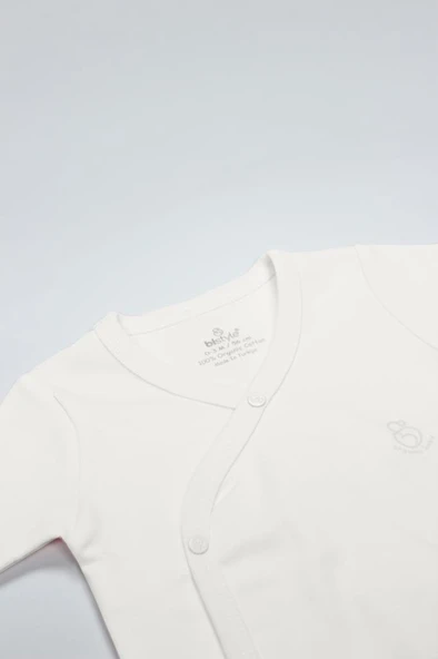 Organik Natural Basic Style Kruvaze Uzun Kol Body BS17102 Ekru ürün görseli 1