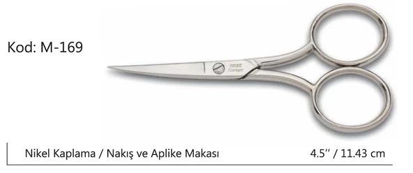 Europe Az Kalın Nakış Makası Süper Kalite No:4,5 11,43 Cm ürün görseli 1