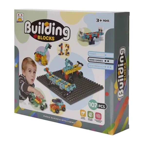 S00004843 BLOK BUİLDİNG ŞEKİLLİ YAPIM BLOKLARI 107 ürün görseli 1
