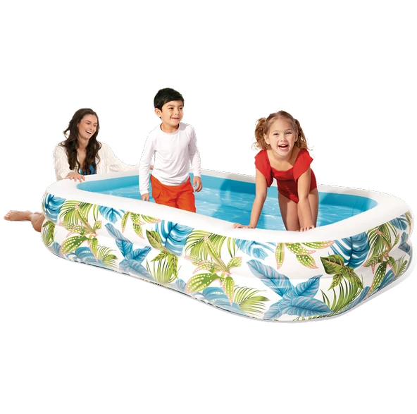 IH57177 YAPRAK DESENLI TROPIK AILE ürün görseli 1