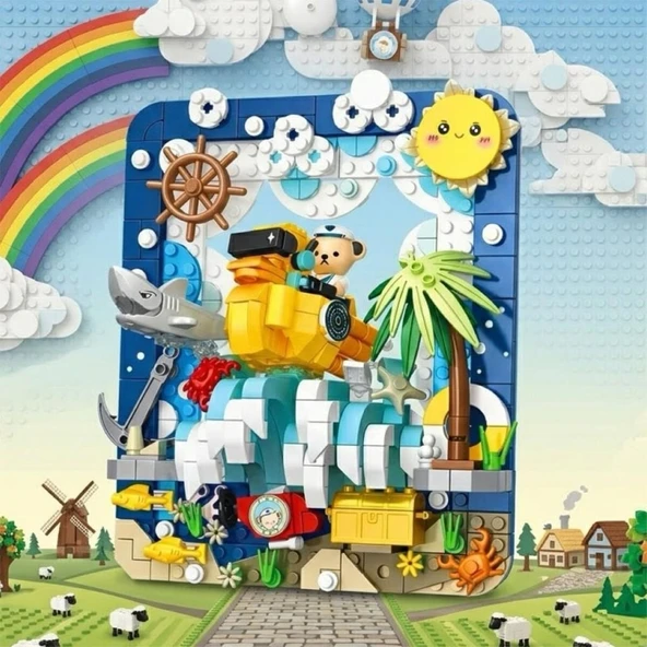 P881503 TEDDY AYI RESİM 417 PARÇA BLOCK OYUNCAK ürün görseli 1