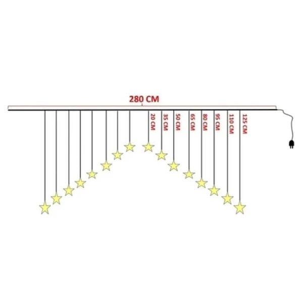 Yıldız Perde Led Çapraz - Resim 5
