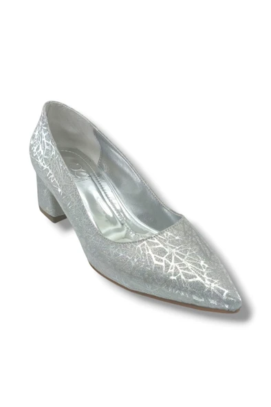 C-Shoes LH1000-26 Simli Aynalı Kalın Topuklu Kadın Ayakkabı(6cm) 41-42 ürün görseli 1