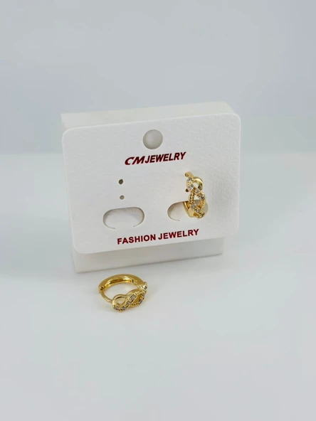 Zirkon Taşlı Pirinç Küpeler - Kp00508 ürün görseli 1