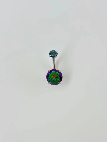 Mistik Topaz Taşlı Göbek Piercing - Pg0047 ürün görseli 1