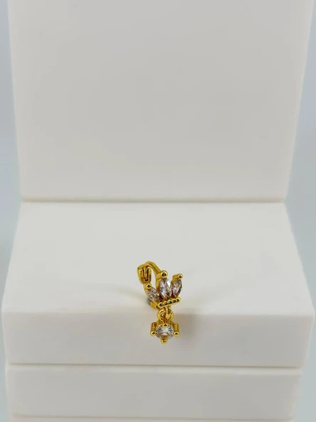 Rose Zirkon Taşlı Uç Kısmı : Pirinç Kıkırdak Bar Uzunluğu : 6 Mm / Bar Kalınlığı 0.8 Mm / Top Boyu 3 Mm / Çap 6 Mm - Pt0082-1 ürün görseli 1