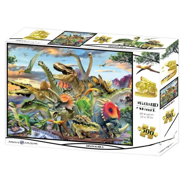 Dinozorlar 500 Parça Yetişkin Puzzle ürün görseli 1