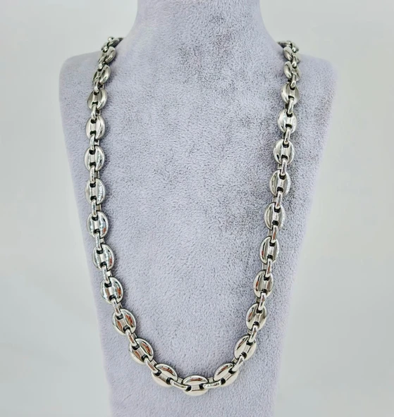 Rodyum Çelik Erkek Kolye 60 Cm - Ekl0052 ürün görseli 1