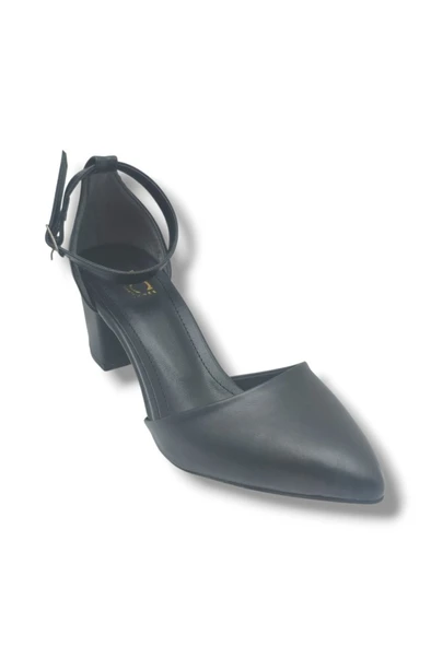 C-Shoes CV104-26 Cilt Sivri Burun Kalın Topuklu Karnıyarık Kadın Ayakkabı(6cm) 41-42 ürün görseli 1
