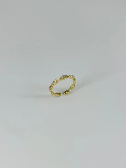 Ayarlanabilir   Zirkon Taşlı Pirinç Bijuteri Yüzük - Yz0200-1 ürün görseli 1