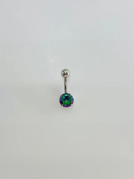 Mistik Topaz Taşlı Göbek Piercing - Pg0008 ürün görseli 1