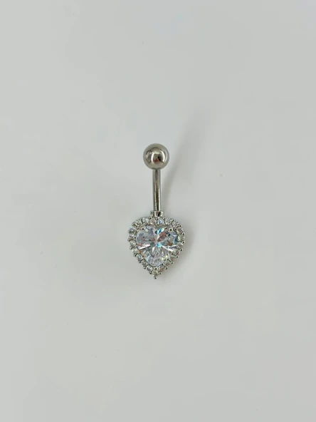 Kalp Detaylı Göbek Piercing - Pg0090 ürün görseli 1