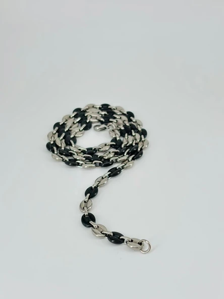 Rodyum Çelik Erkek Kolye 60 Cm - Ekl0044 - Resim 2