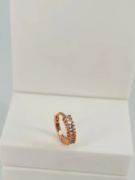 Rose Zirkon Taşlı Uç Kısmı : Pirinç Kıkırdak Bar Uzunluğu : 6 Mm / Bar Kalınlığı 0.8 Mm / Top Boyu 3 Mm / Çap 10 Mm - Pt0081-1 ürün görseli 1