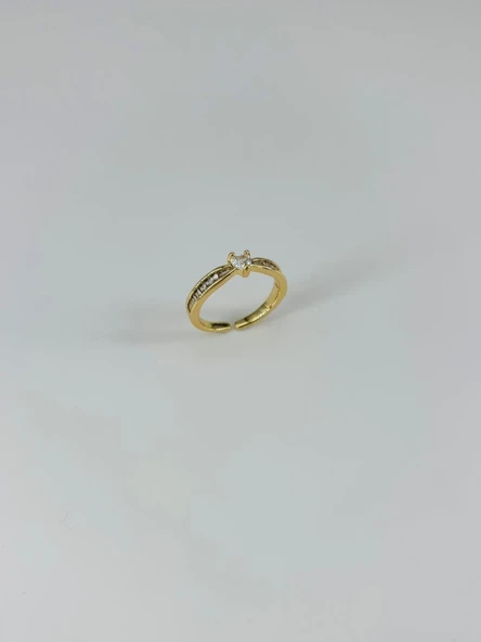 Ayarlanabilir   Zirkon Taşlı Pirinç Bijuteri Yüzük - Yz0129-1 ürün görseli 1