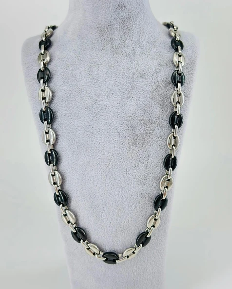Rodyum Çelik Erkek Kolye 60 Cm - Ekl0044 ürün görseli 1