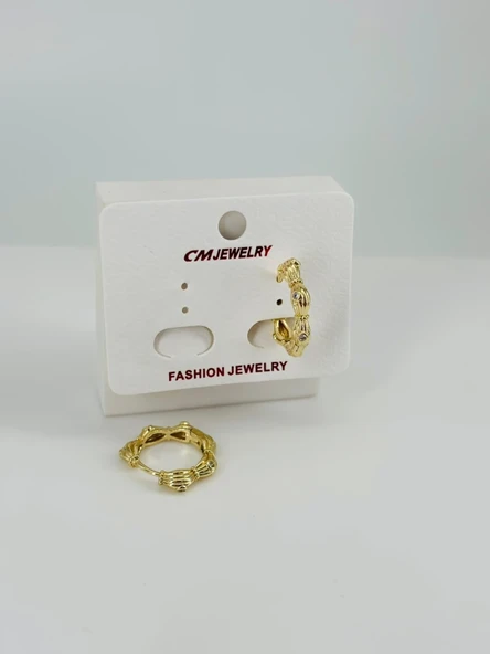 Zirkon Taşlı Pirinç Küpeler - Kp00499 ürün görseli 1