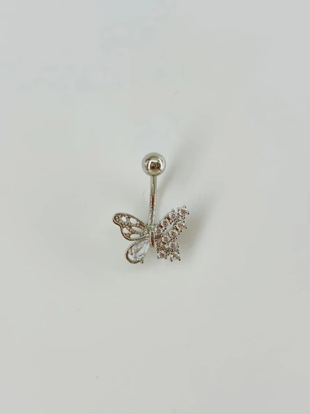 Kelebek Detaylı Göbek Piercing - Pg0050 ürün görseli 1