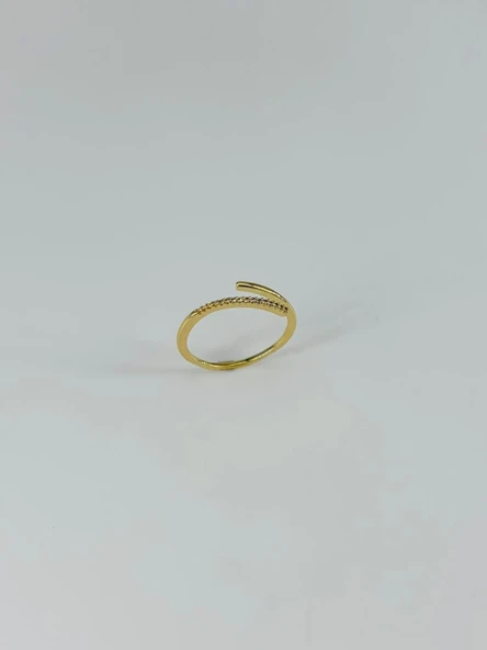 Ayarlanabilir   Zirkon Taşlı Pirinç Bijuteri Yüzük - Yz0180-1 ürün görseli 1