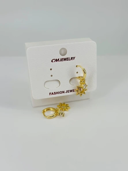 Zirkon Taşlı Pirinç Küpeler - Kp00469 ürün görseli 1