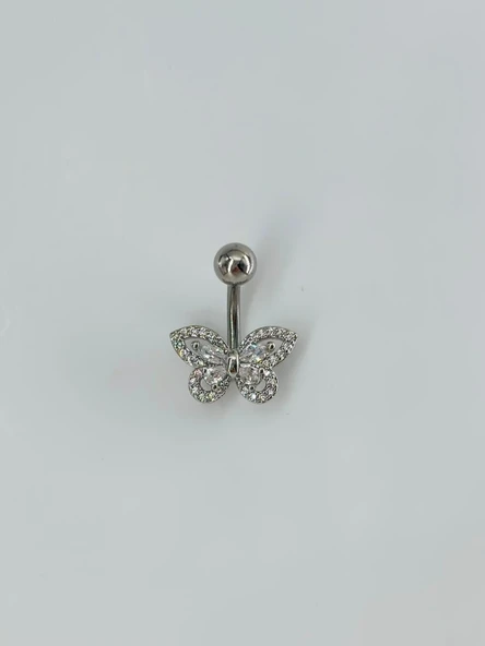 Kelebek Detaylı Göbek Piercing - Pg0112 ürün görseli 1