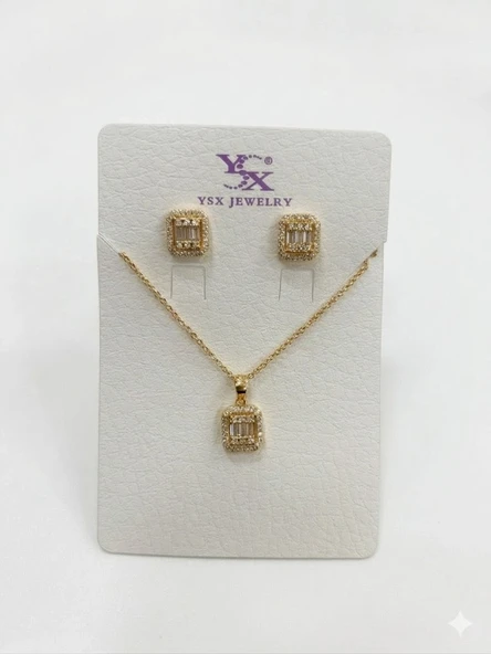Rose Zirkon Taşlı Zincir : Çelik Ürünler 40+5 Cm - Set0042 ürün görseli 1