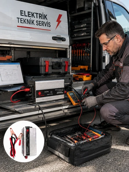2000w Yüksek Güçlü Araç İnvertörü Priz Çıkışlı Elektrik Dönüştürücü ürün görseli 1