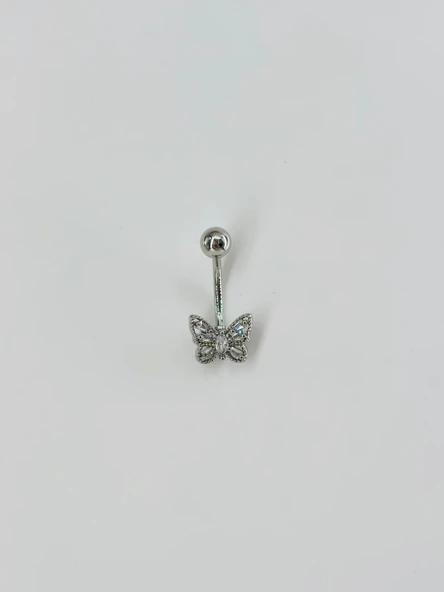 Kelebek Detaylı Göbek Piercing - Pg0077 ürün görseli 1