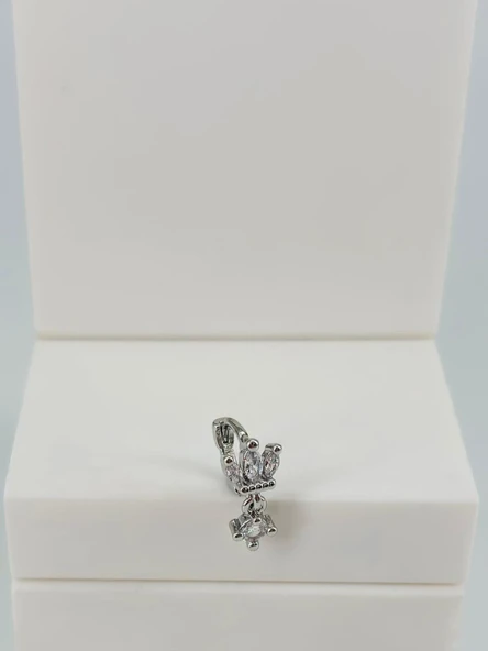 Rose Zirkon Taşlı Uç Kısmı : Pirinç Kıkırdak Bar Uzunluğu : 6 Mm / Bar Kalınlığı 0.8 Mm / Top Boyu 3 Mm / Çap 6 Mm - Pt0082 ürün görseli 1