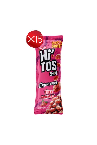 Yayla Hi'tos Shot Çilek Aromalı Mısır Çerezi 25 g x15 ürün görseli 1