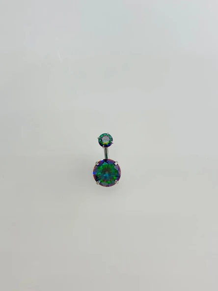 Mistik Topaz Taşlı Göbek Piercing - Pg0009 ürün görseli 1