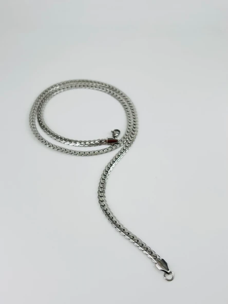 Rodyum Çelik Erkek Kolye 60 Cm - Ekl0010 - Resim 2