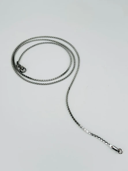 Rodyum Çelik Erkek Kolye 60 Cm - Ekl0009 - Resim 2