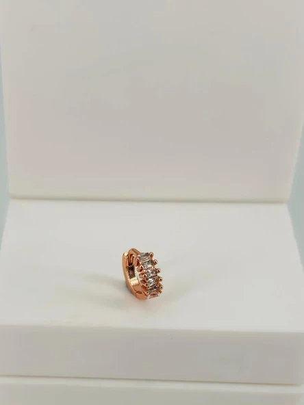 Rose Zirkon Taşlı Uç Kısmı : Pirinç Kıkırdak Bar Uzunluğu : 6 Mm / Bar Kalınlığı 0.8 Mm / Top Boyu 3 Mm / Çap 6 Mm - Pt0083-2 ürün görseli 1