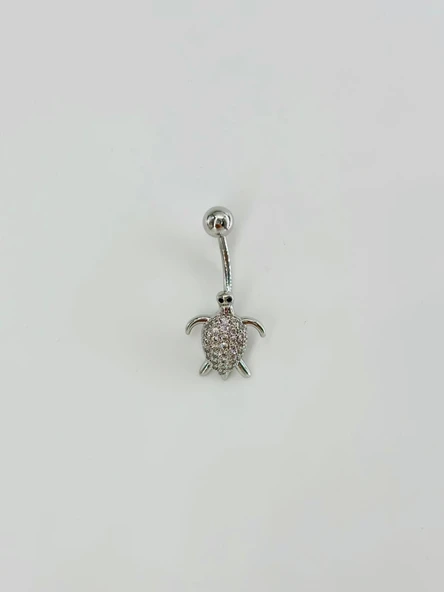 Kaplumbağa Detaylı Göbek Piercing - Pg0098 ürün görseli 1