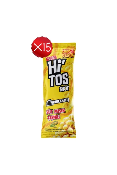 Yayla Hi'tos Shot Süt Mısır Çeşnili Mısır Çerezi 25 g x15 ürün görseli 1