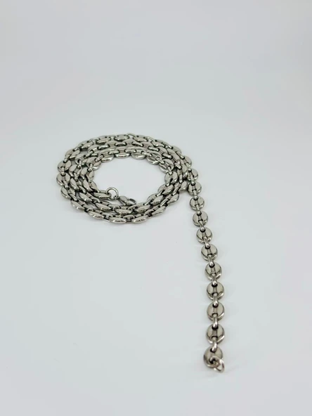 Rodyum Çelik Erkek Kolye 60 Cm - Ekl0052 - Resim 2