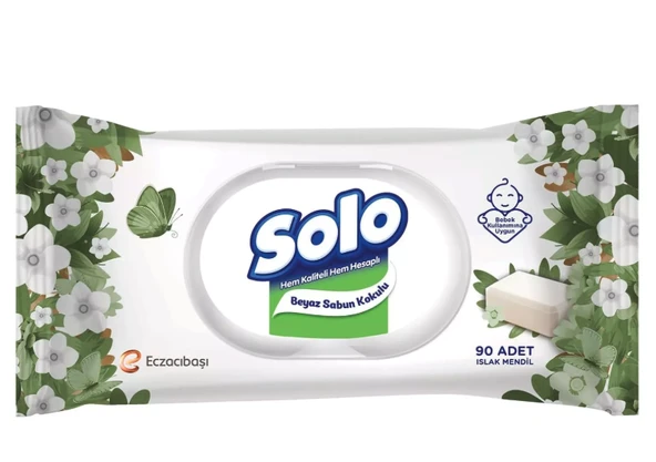 Solo Beyaz Sabun Kokulu Islak Mendil 90 Adet ürün görseli 1