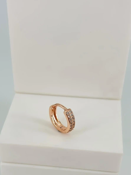 Rose Zirkon Taşlı Uç Kısmı : Pirinç Kıkırdak Bar Uzunluğu : 6 Mm / Bar Kalınlığı 0.8 Mm / Top Boyu 3 Mm / Çap 10 Mm - Pt0074-2 ürün görseli 1