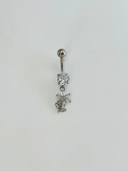 Çiçek Detaylı Göbek Piercing - Pg0110 ürün görseli 1