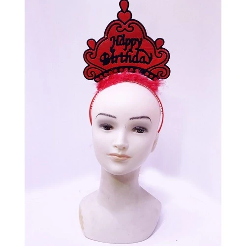 Happy Birthday Neon Kırmızı Doğum Günü Tacı ürün görseli 1