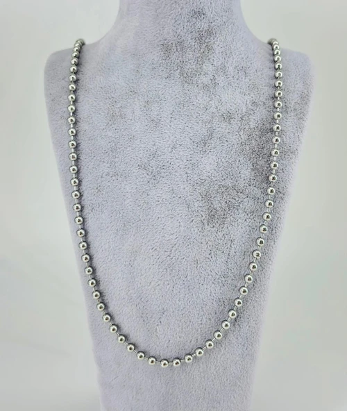 Rodyum Çelik Erkek Kolye 60 Cm - Ekl0054 ürün görseli 1