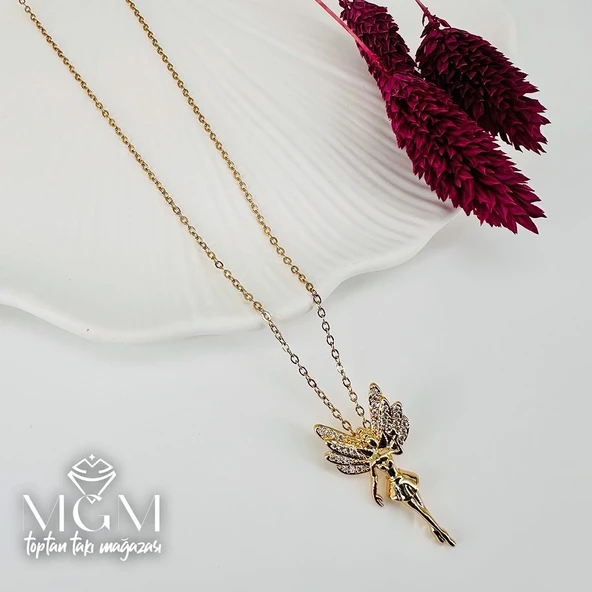 Zirkon Taşlı Zincir : Çelik Çelik Kolye 40+5 Cm - Kl0231 ürün görseli 1